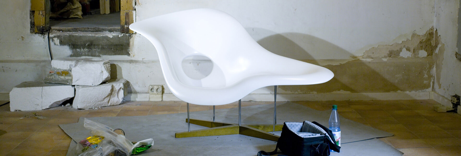 La Chaise by Charles and Ray Eames and FLY by Ferruccio Laviani